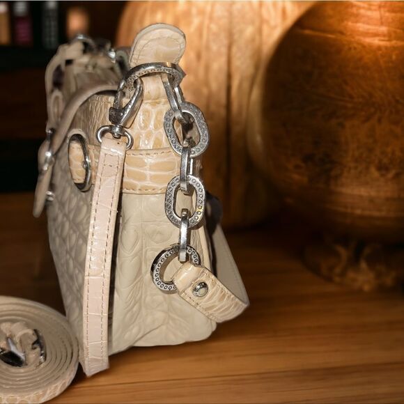 Brighton Trixie Handbag Quilted Hearts Leather Shoulder Crossbody Purse - Picture 4 of 15